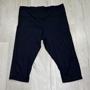 Athleta Ultimate Stash Pocket Crop Tight 7/8 Leggings Black Women's Size XL